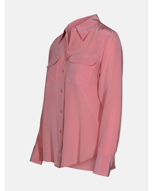 Equipment Pink Silk Shirt