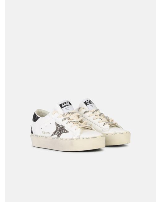 Golden Goose Deluxe Brand Natural 'hi Star' Leather Sneakers