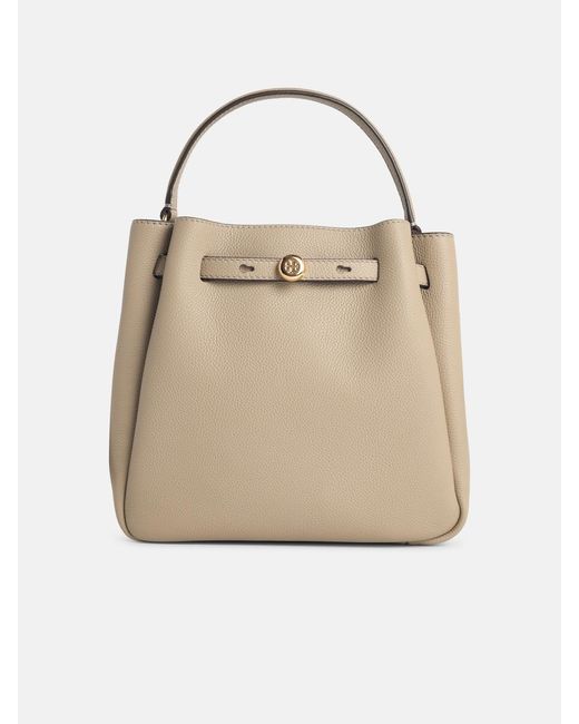 Borsa A Secchiello Piccola "Romy" di Tory Burch in Natural