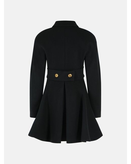 Versace Black Wool Coat
