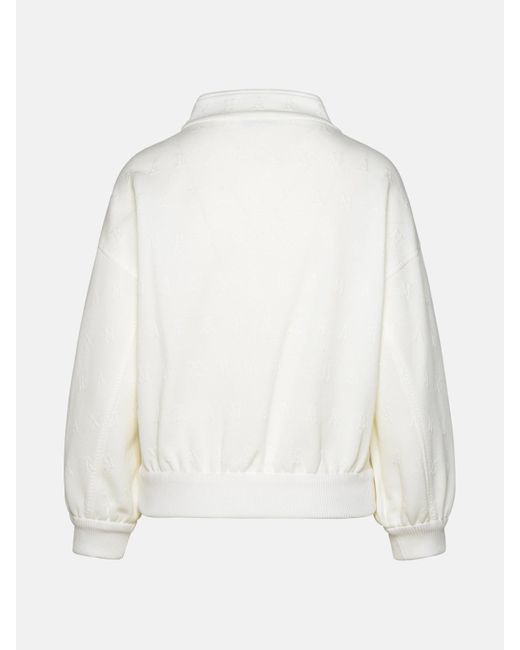 Max Mara White 'gastone' Cotton Blend Crop Jacket