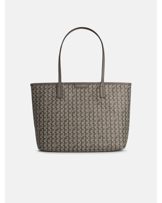 Tory Burch White 'ever-ready' Small Fabric Shopping Bag