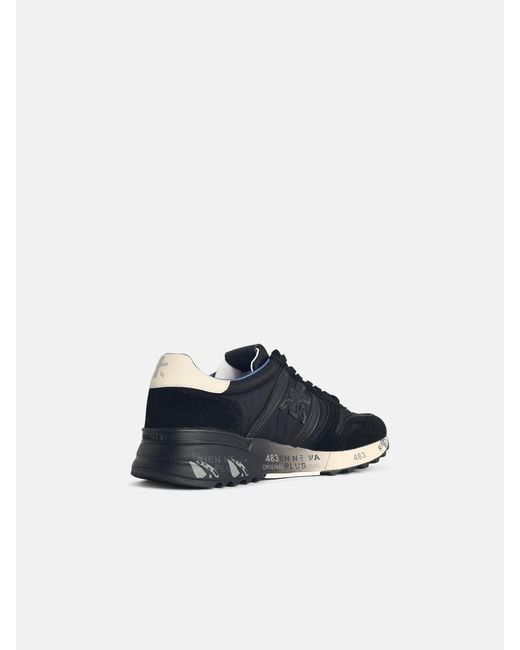 Premiata Blue 'Lander' Leather Blend Sneakers for men