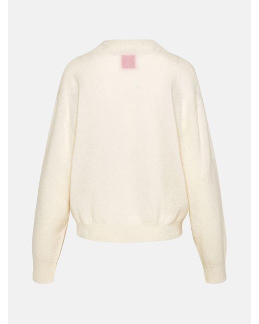 Crush Cashmere Malibù Sweater in White | Lyst