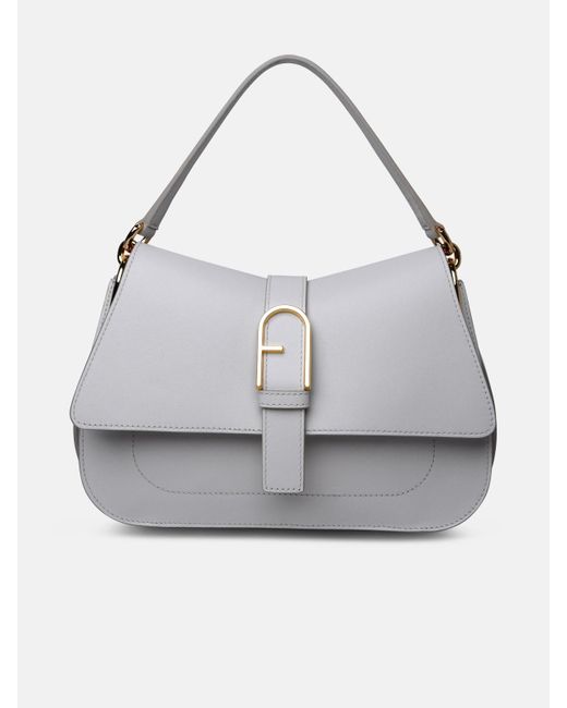 Furla Medium 'flow' Marshmallow Leather Bag in Gray Lyst