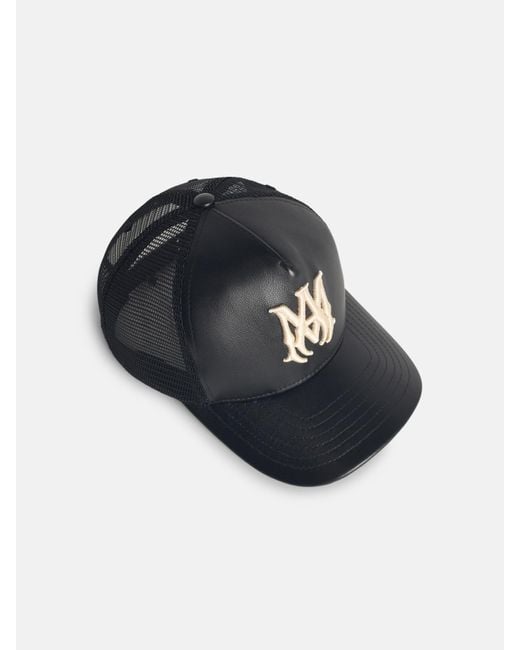 Amiri Black Leather Cap for men