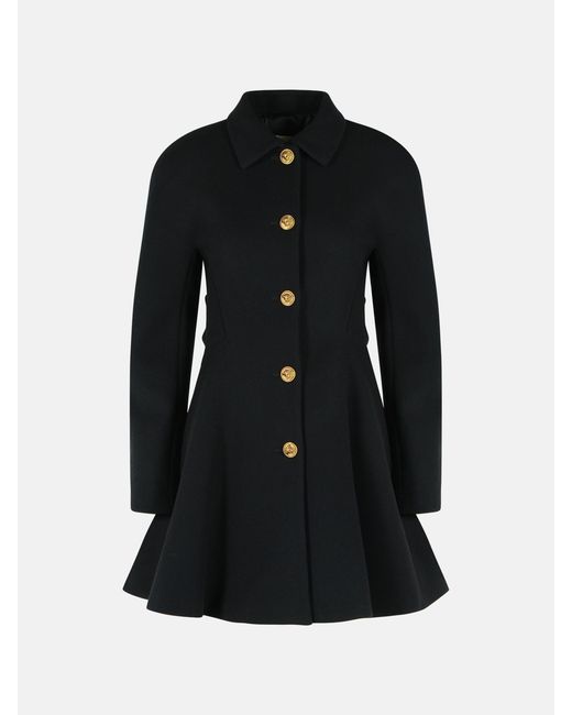Versace Black Wool Coat