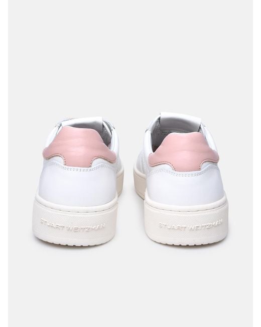 Stuart Weitzman White Leather Sneakers