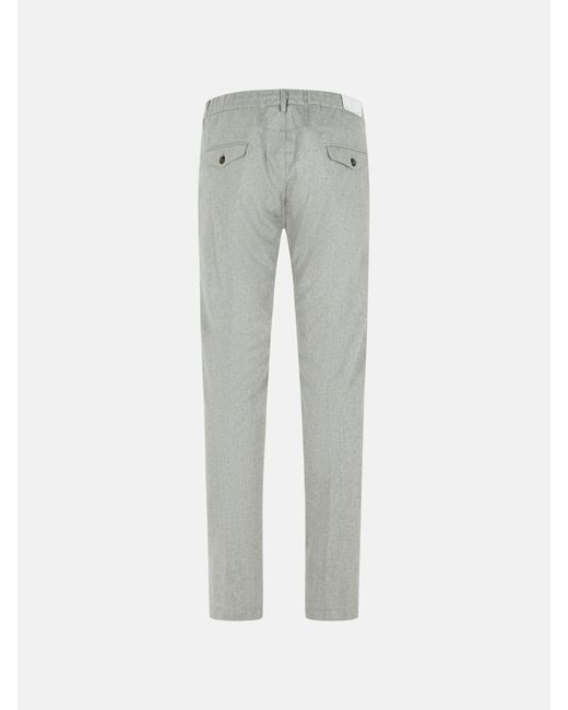 Eleventy Gray Light Wool Blend Trousers for men