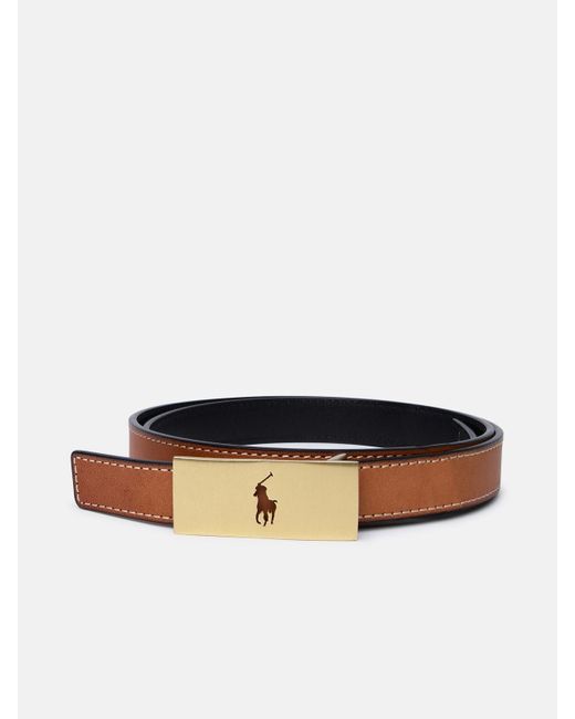 Polo Ralph Lauren White Leather Belt