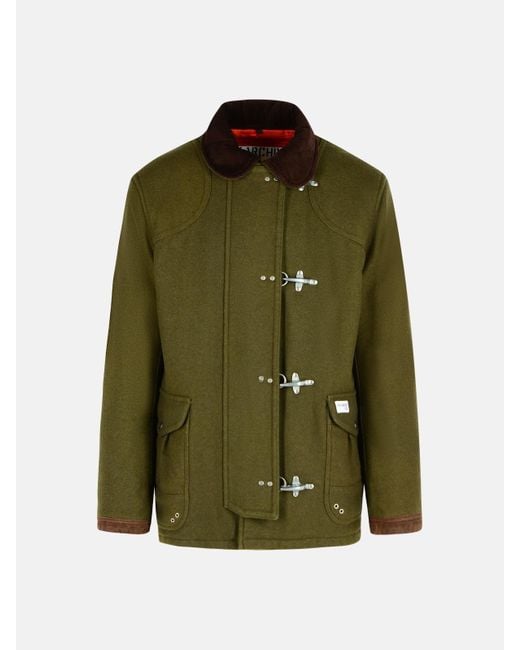 Fay Green '4Ganci' Wool Blend Jacket for men