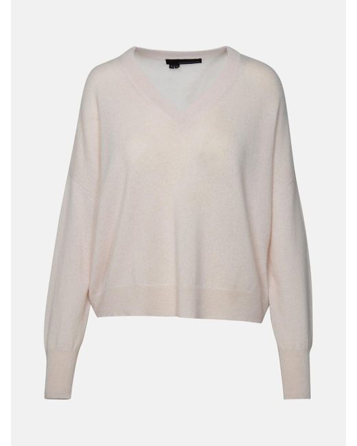 360cashmere White 'camille' Cashmere Sweater