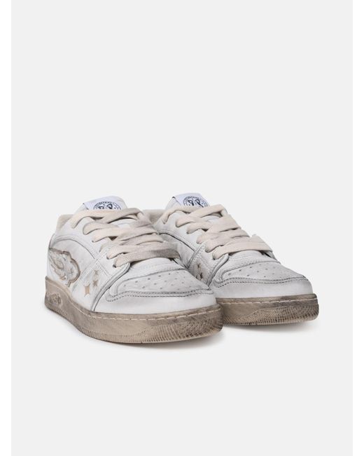 Enterprise Japan EJ Egg Rocket leather sneakers - White