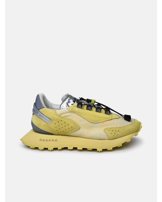 RUN OF Yellow Suede Blend Sneakers