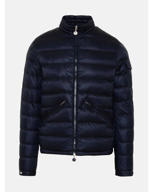 Moncler Synthetic Piumino Corto Agay Blu Scuro in Navy (Blue) for Men | Lyst