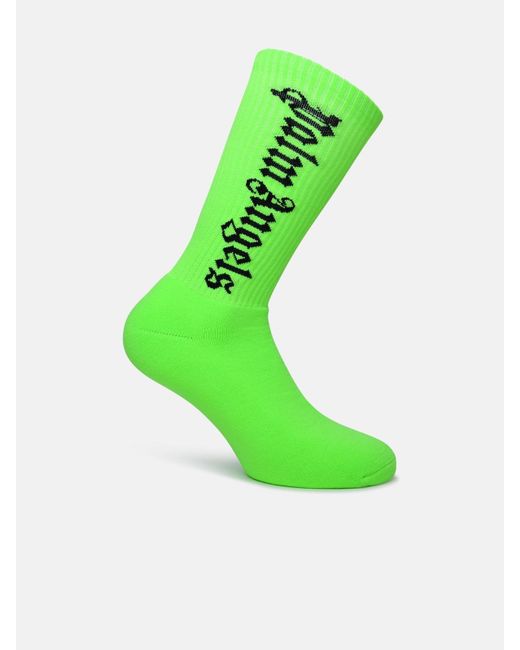 Palm Angels Green Polyamide Blend Socks for men