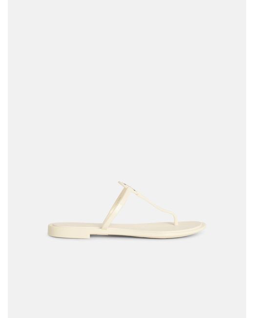 Tory Burch White 'Miller' Flip-Flops