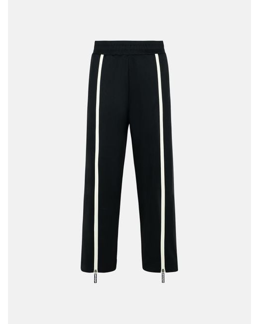 Palm Angels Men's Black Track' Polyester Blend Pants