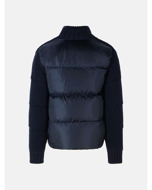 Moncler Blue 'Tricot' Virgin Wool Sweater for men