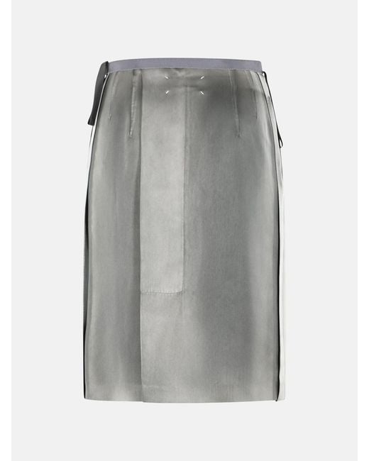 Maison Margiela Gray Reverse-Effect Skirt