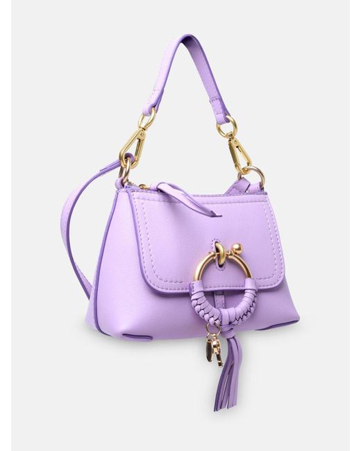 See By Chloé Purple See By Chloé 'joan' Mini Lilac Cowhide Crossbody Bag