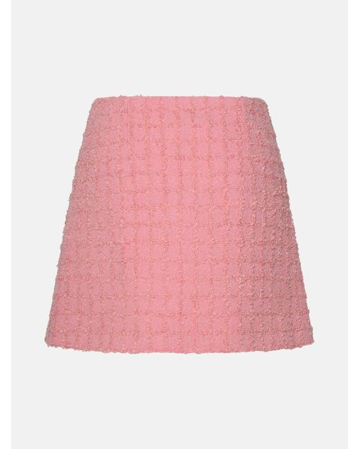 Versace Pink Virgin Wool Blend Skirt