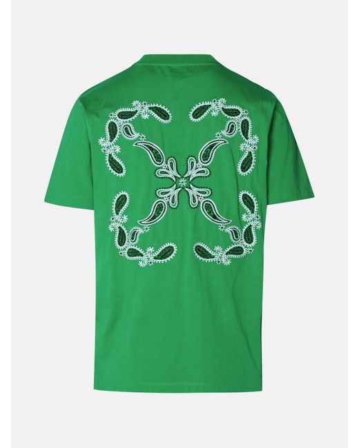 Off-White c/o Virgil Abloh Green Cotton T-shirt for men