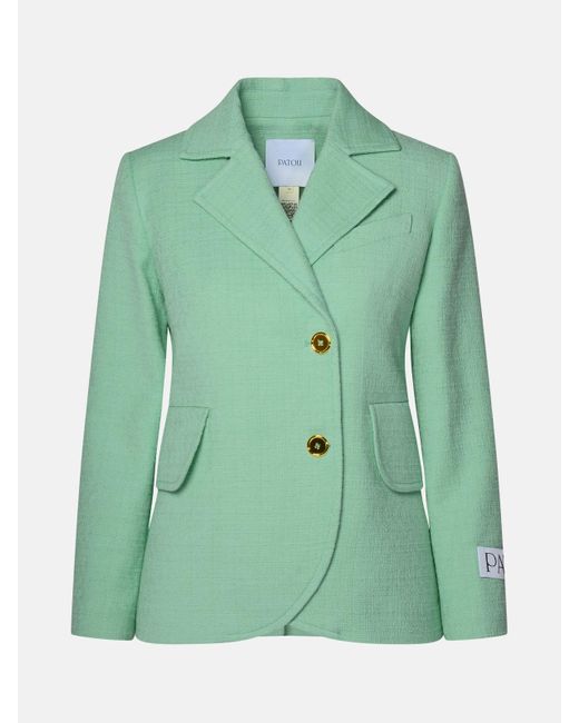 Patou Green Mint Cotton Blend Jacket