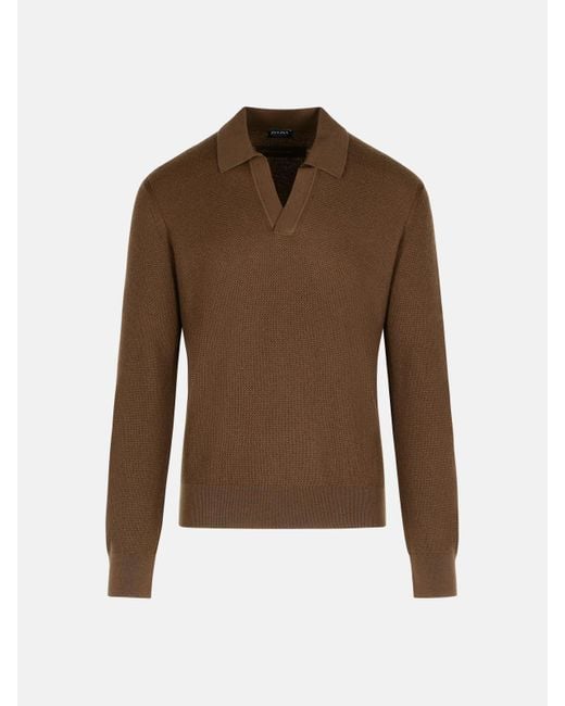 Maglia 'Oasi' di Zegna in Brown da Uomo