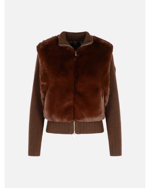 Moose Knuckles Brown Caffè Faux Fur Jacket