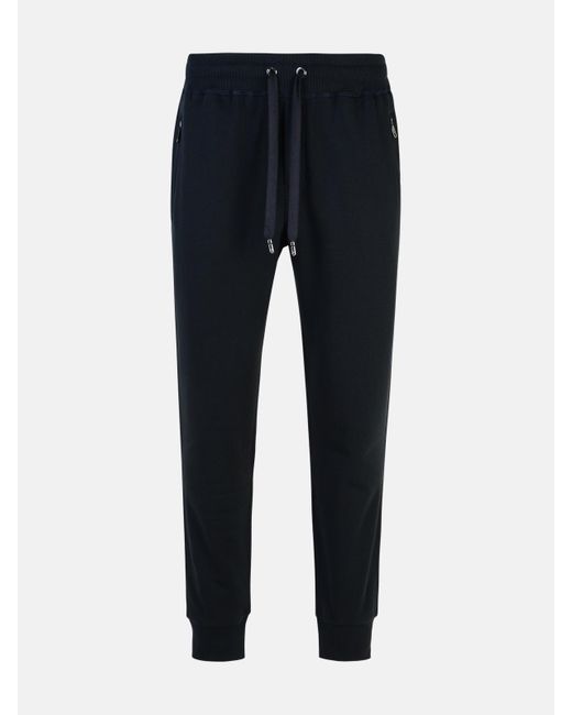 Dolce & Gabbana Blue 'jogger' Cotton Pants for men