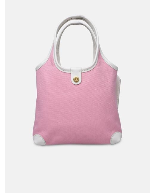 Balmain Pink 'b-army' Tela Bag