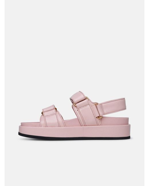 Tory Burch Pink 'kira' Leather Sporty Sandals