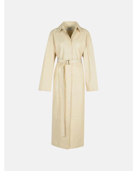 Sportmax White Leather Trench Coat