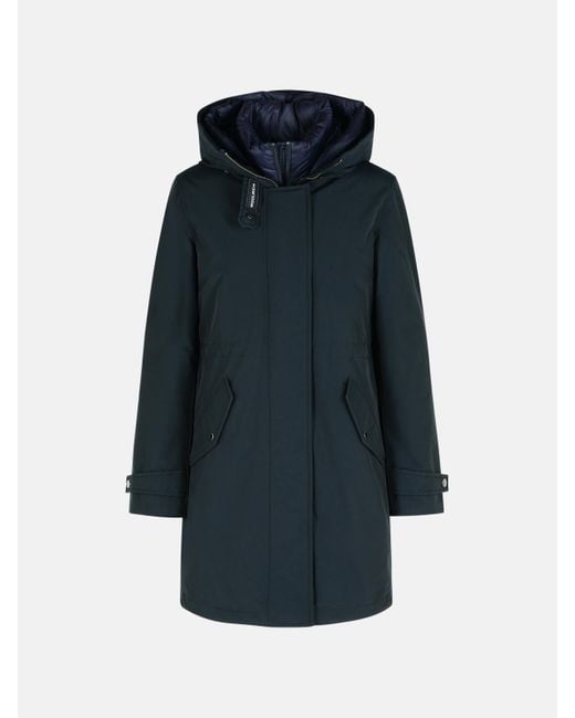 Woolrich Blue 3-in-1 'authentic' Dark Cotton Blend Parka