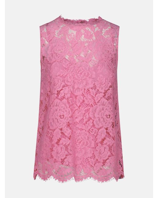 Dolce & Gabbana Pink Viscose Blend Tank Top