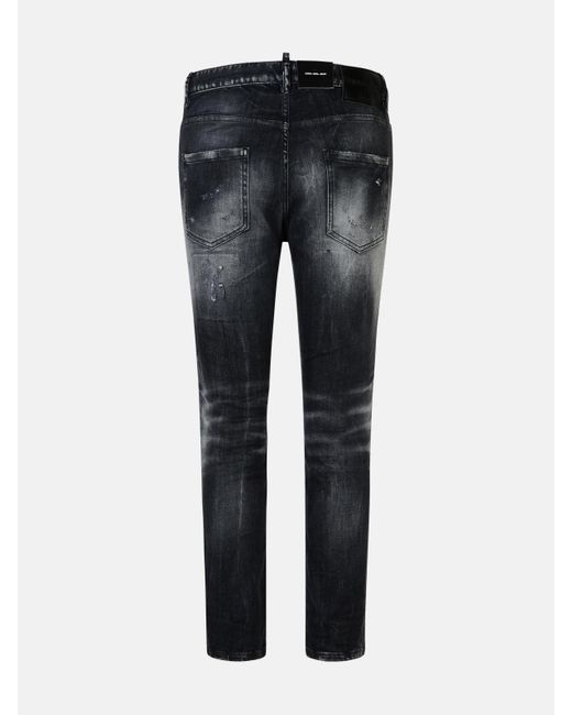 DSquared² Black 'cool Girl' Cotton Blend Jeans