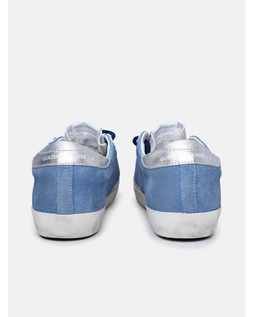Golden Goose Deluxe Brand Blue 'super-star Classic' Leather Sneakers