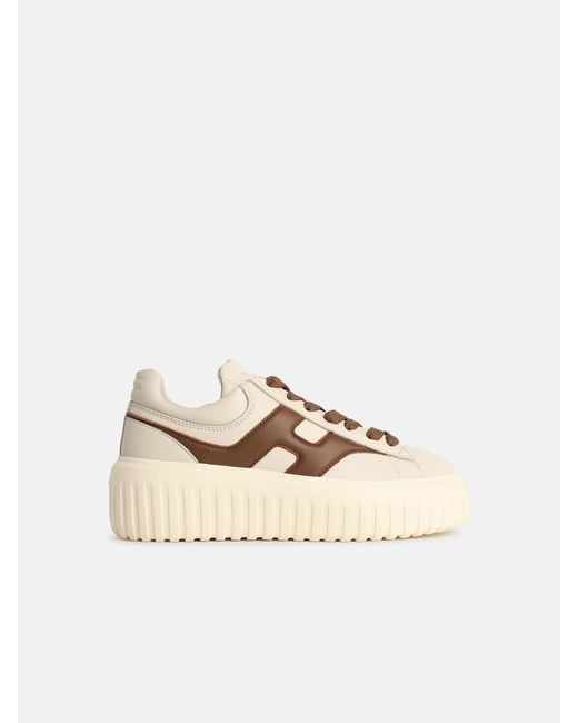 Hogan Natural 'H Stipes' Lear Sneakers
