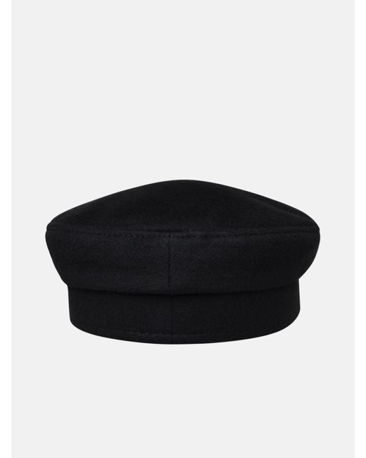 Ruslan Baginskiy Black Baker Boy Wool Hat