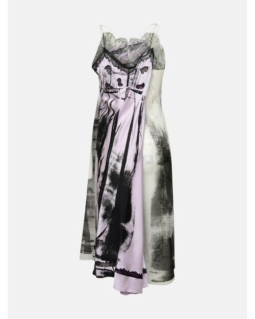 Maison Margiela Gray 'freeze-frame' Multicoloured Silk Blend Dress