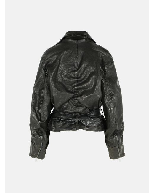 DIESEL Black Leather Jacket