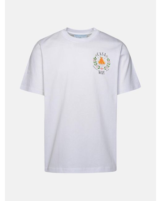 Casablancabrand White 'casa Way' Organic Cotton T-shirt for men