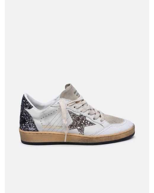 Golden Goose 'ball Star' Leather Sneakers in White | Lyst