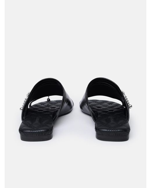 Burberry Black Leather Slippers