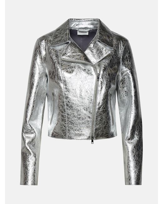 P.A.R.O.S.H. Gray 'metallic' Lambskin Jacket