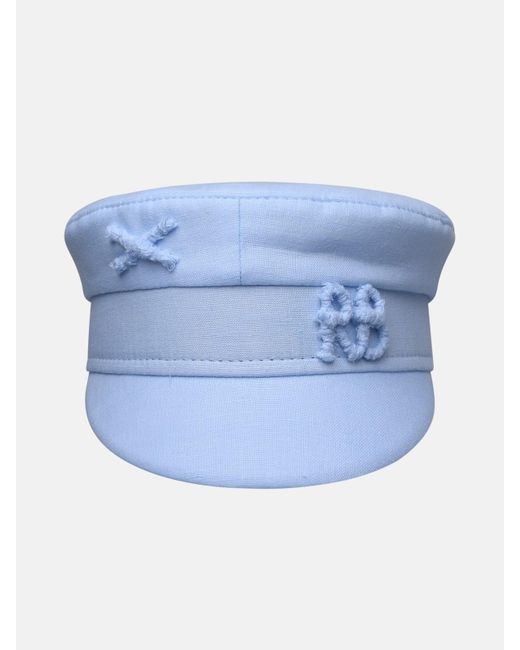 Ruslan Baginskiy Blue Linen Hat