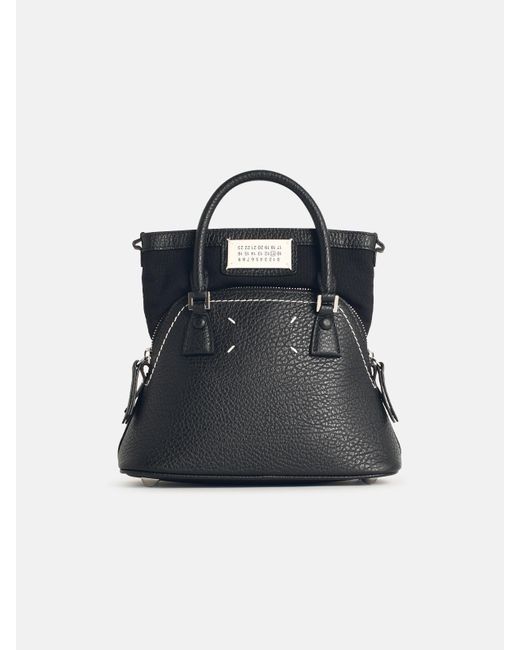 Micro '5 Ac' Lear Bag di Maison Margiela in Black