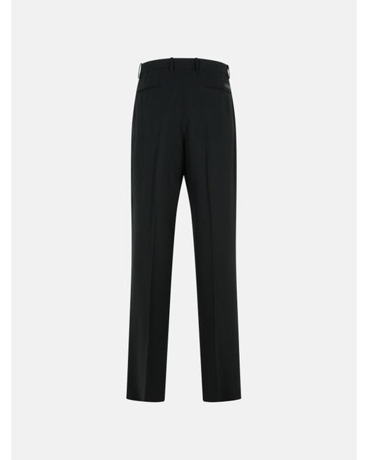 Versace Black Virgin Wool Blend Patalone for men