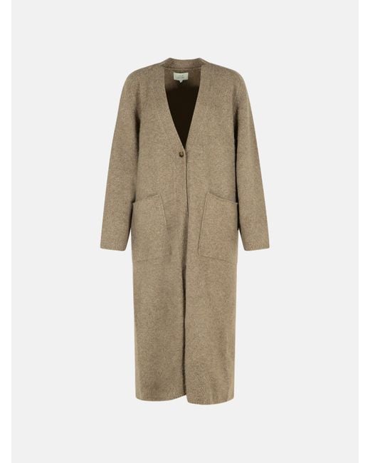 Loulou de Saison Natural Wool Blend Cenere Melange Cardigan